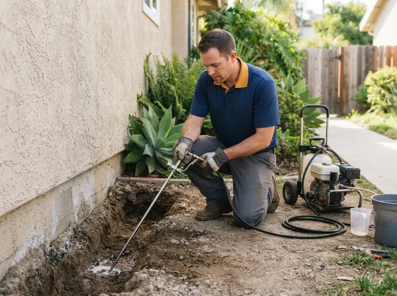 Subterranean Termite Soil Barrier Defense in San Diego, CA